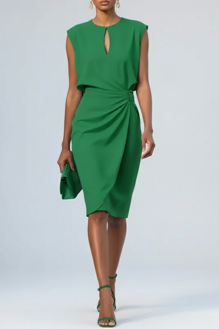 Cordessa | Draped Midi Dress