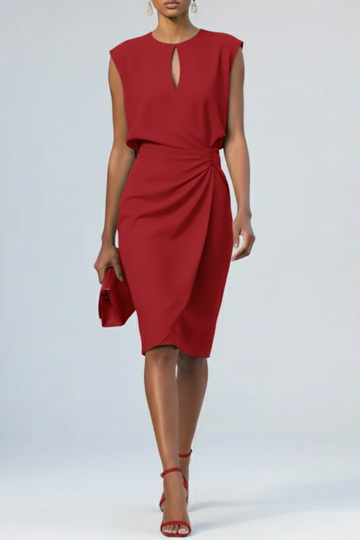 Cordessa | Draped Midi Dress