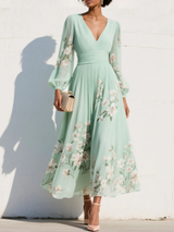Primrose | Floral Pleated Maxi Dress