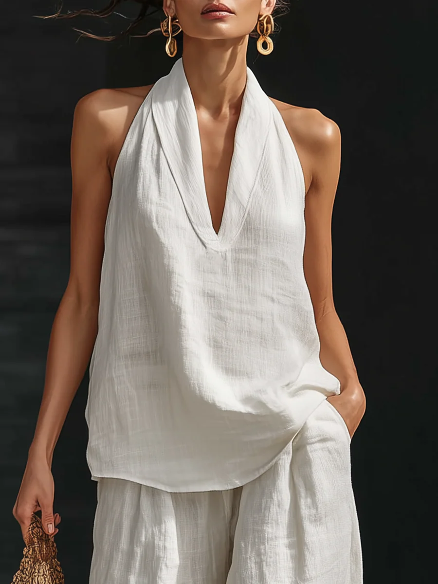 Antonia | Relaxed Halter Two-Piece Set