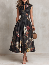 Eloise | Floral Pleated Midi Dress