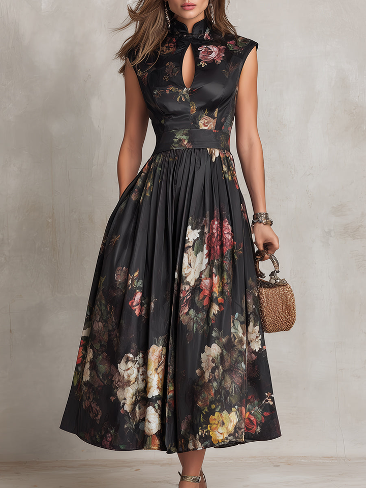 Anneliese | Pleated Floral Midi Dress