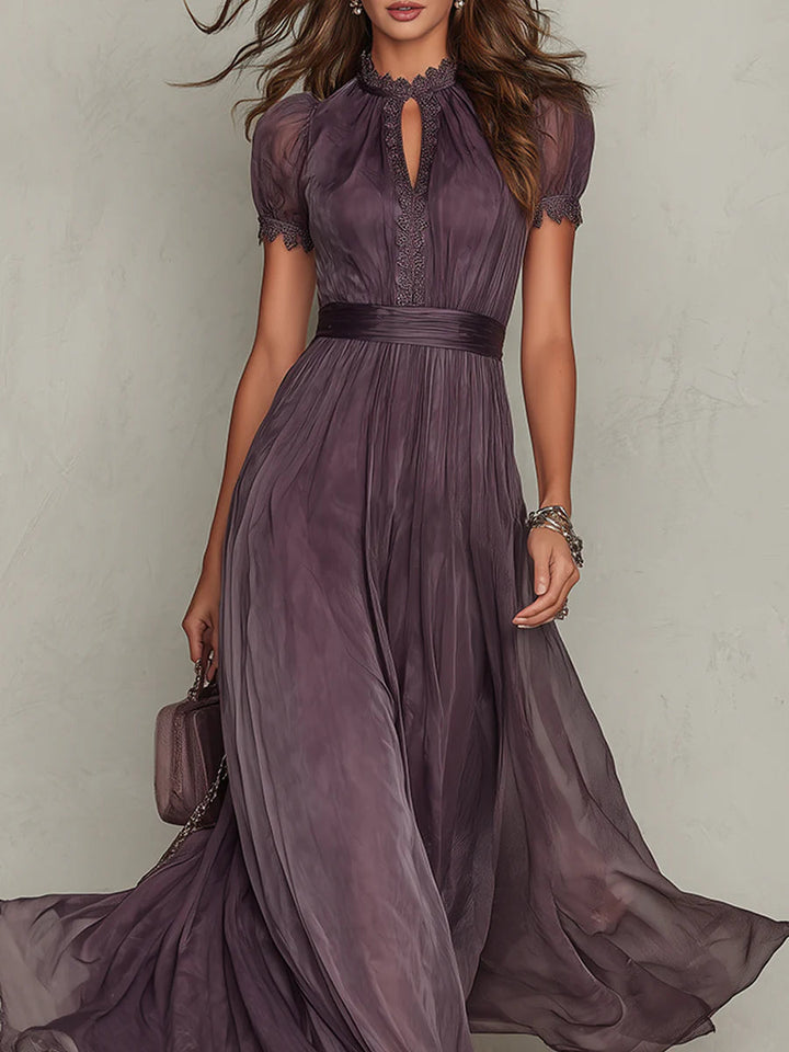 Estella | Flowing Keyhole Maxi Dress