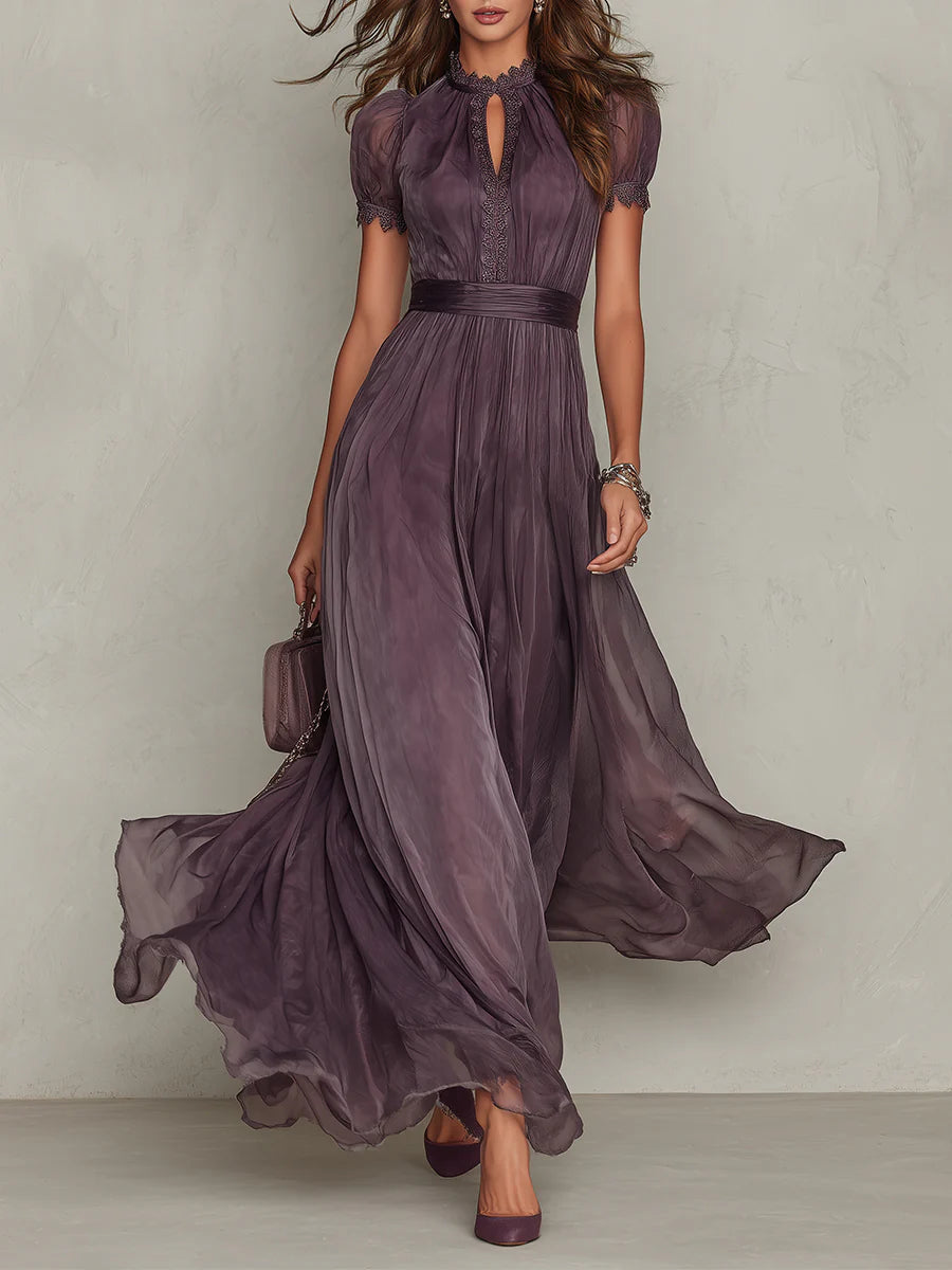 Estella | Flowing Keyhole Maxi Dress