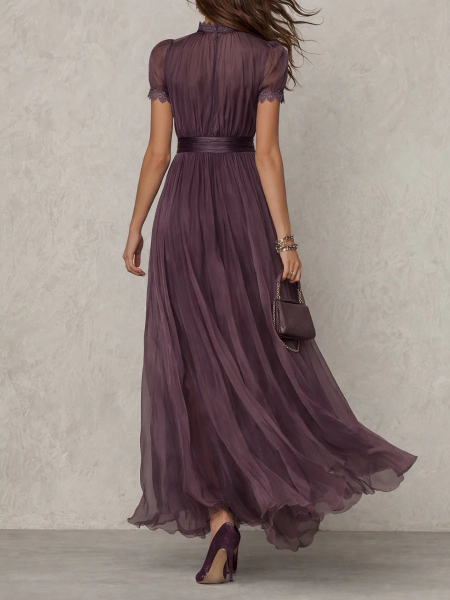 Estella | Flowing Keyhole Maxi Dress
