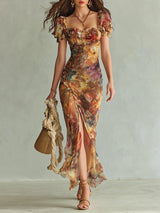 Camila | Painterly Floral Maxi Dress