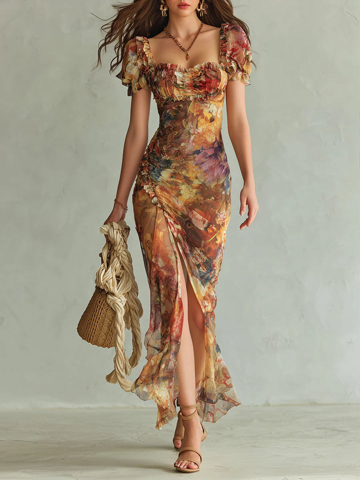 Camila | Painterly Floral Maxi Dress