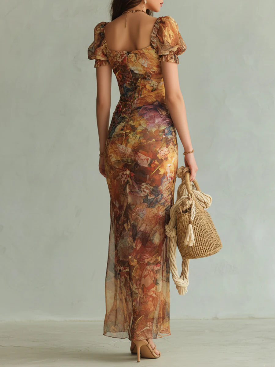 Camila | Painterly Floral Maxi Dress