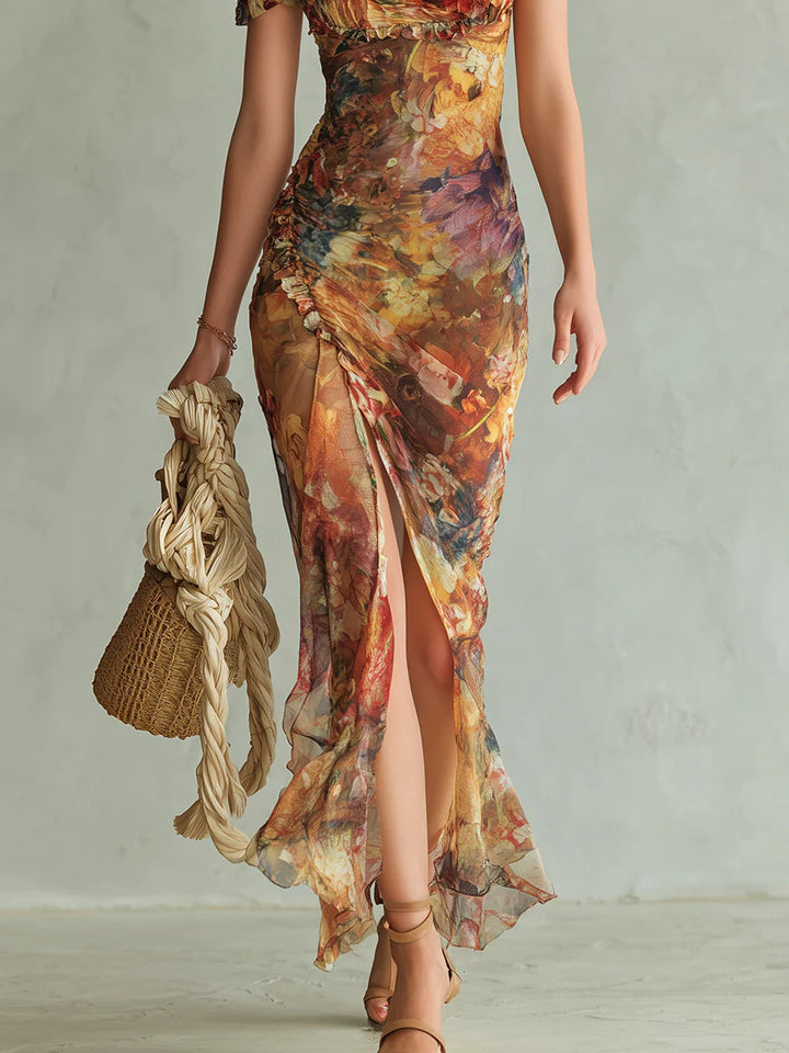 Camila | Painterly Floral Maxi Dress