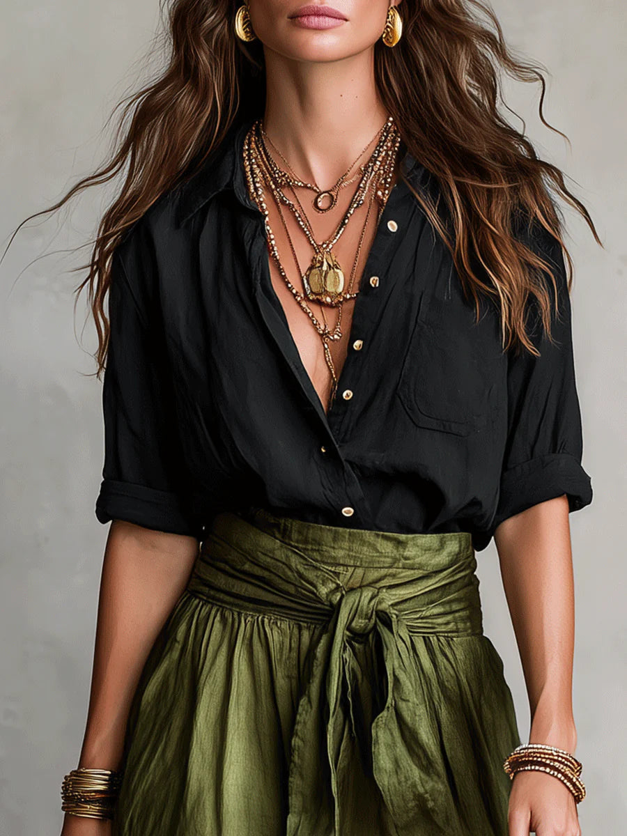Seraphina | Flowing Tie-Waist Maxi Skirt