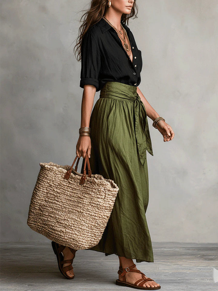 Guinevere | Tie-Waist Midi Two-Piece Set