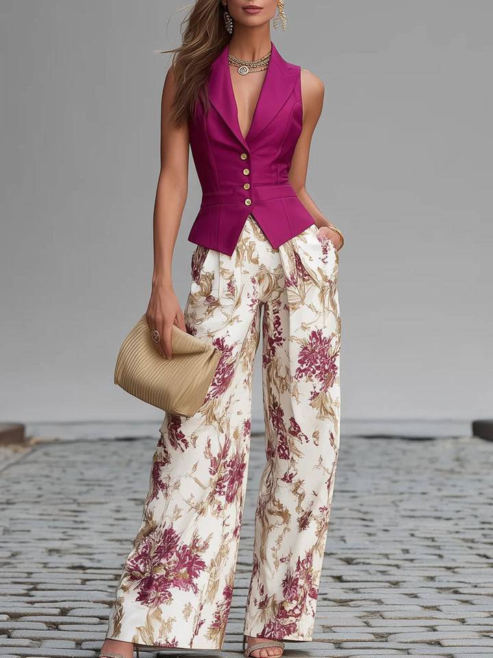 Bettina | Tailored Floral Two-Piece Set