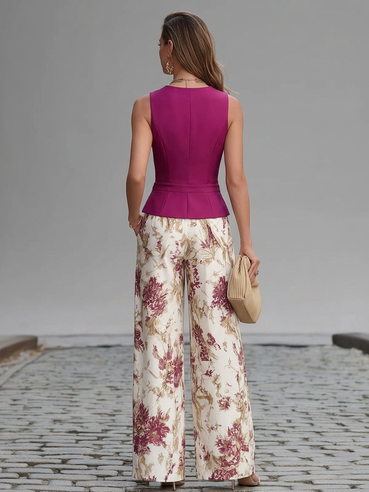 Eleanor | Tailored Sleeveless Two-Piece Set