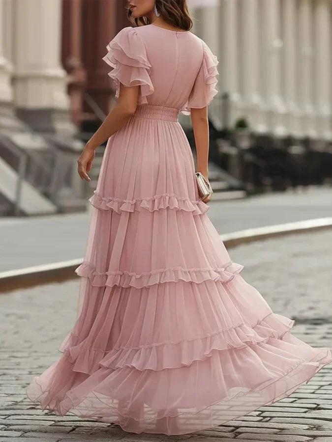 Ingrid | Tiered Ruffle Evening Gown