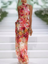 Savannah | Floral Halterneck Maxi Dress