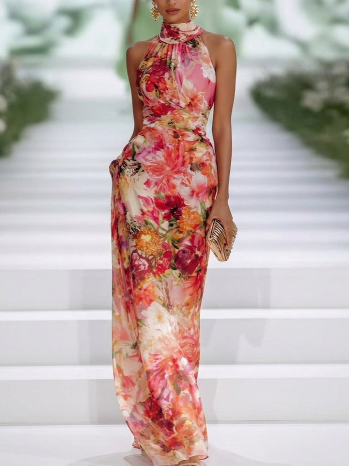 Savannah | Floral Halterneck Maxi Dress