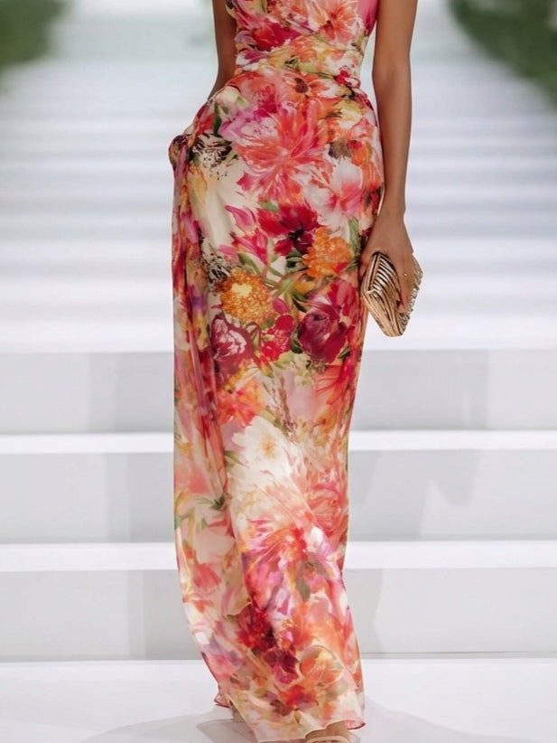 Savannah | Floral Halterneck Maxi Dress