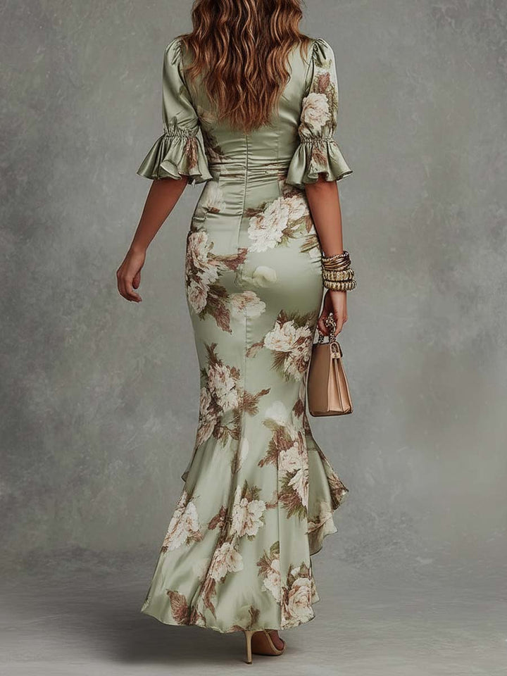 Lucinda | Floral V-Neck Maxi Dress