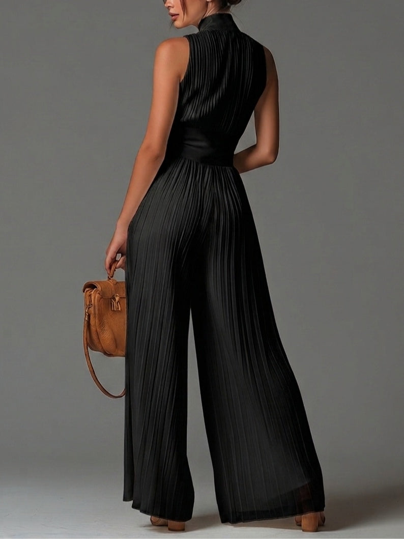 Cordelia | Pleated Wide-Leg Jumpsuit