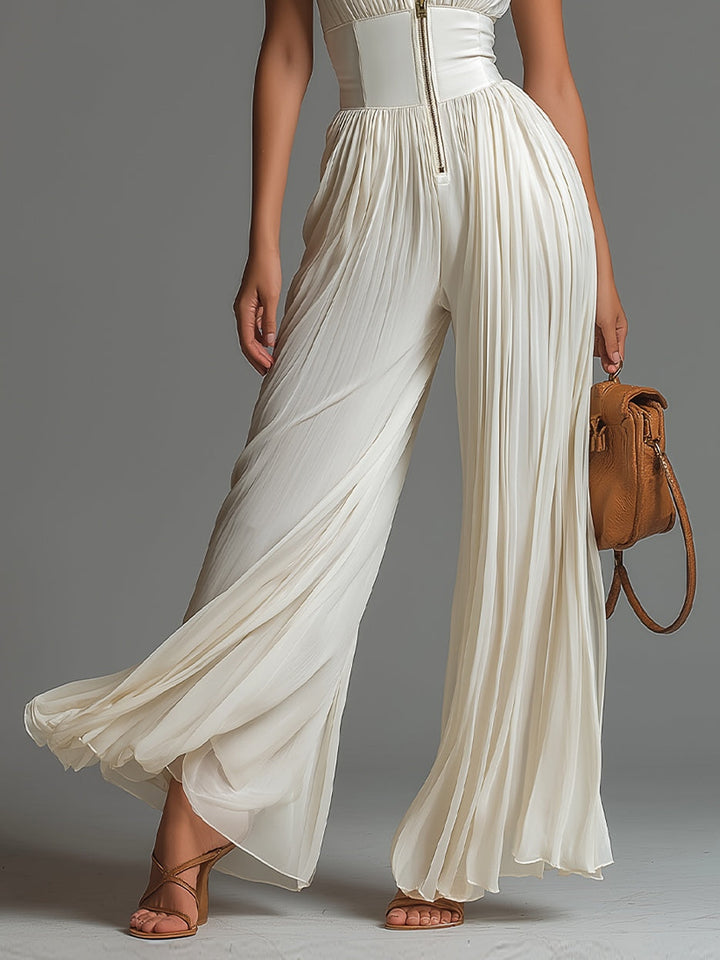 Selina | Pleated Wide-Leg Jumpsuit