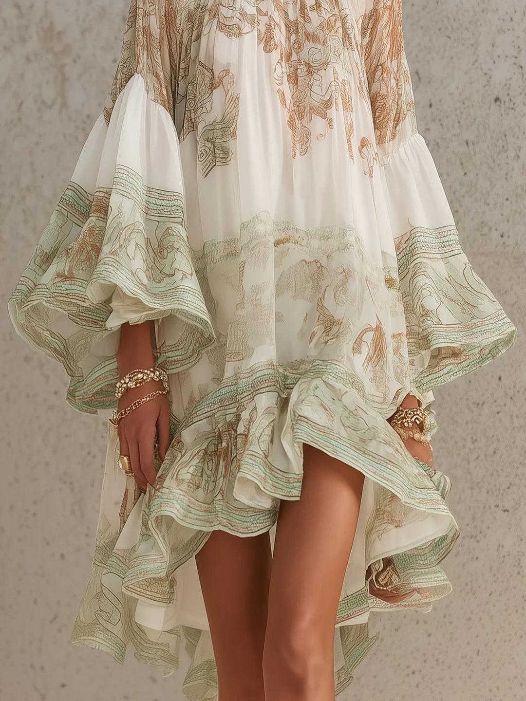 Marla | Flowing Ruffled Mini Dress