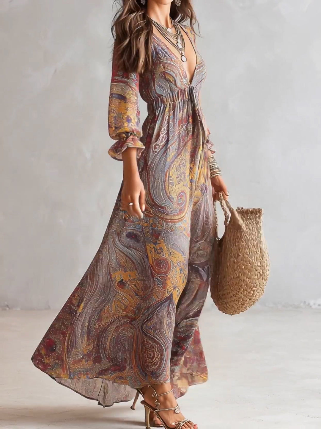 Genevra | Flowing Bohemian Maxi Dress