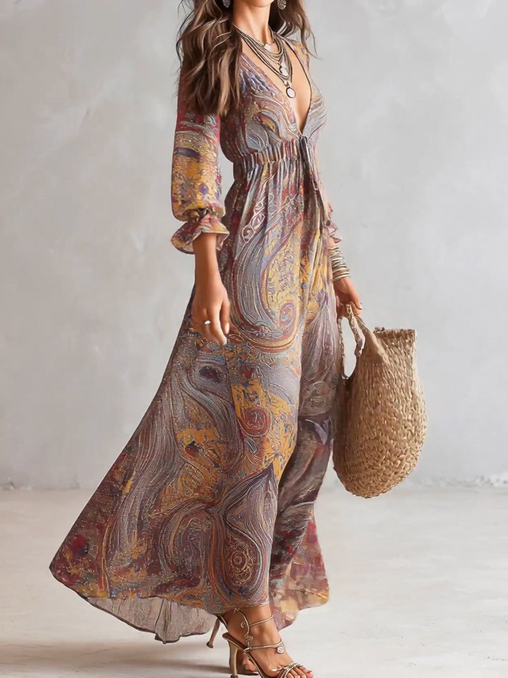 Genevra | Flowing Bohemian Maxi Dress