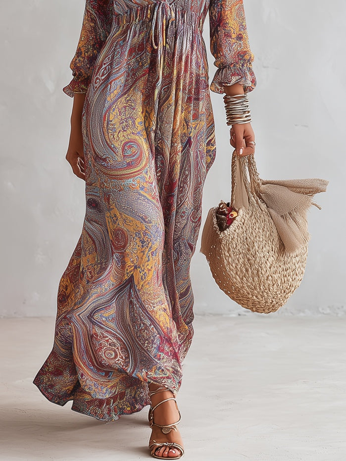 Genevra | Flowing Bohemian Maxi Dress
