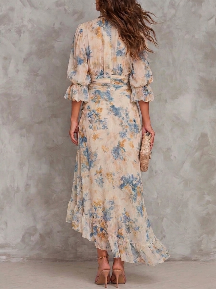 Valentina | Ruffled Floral Maxi Dress