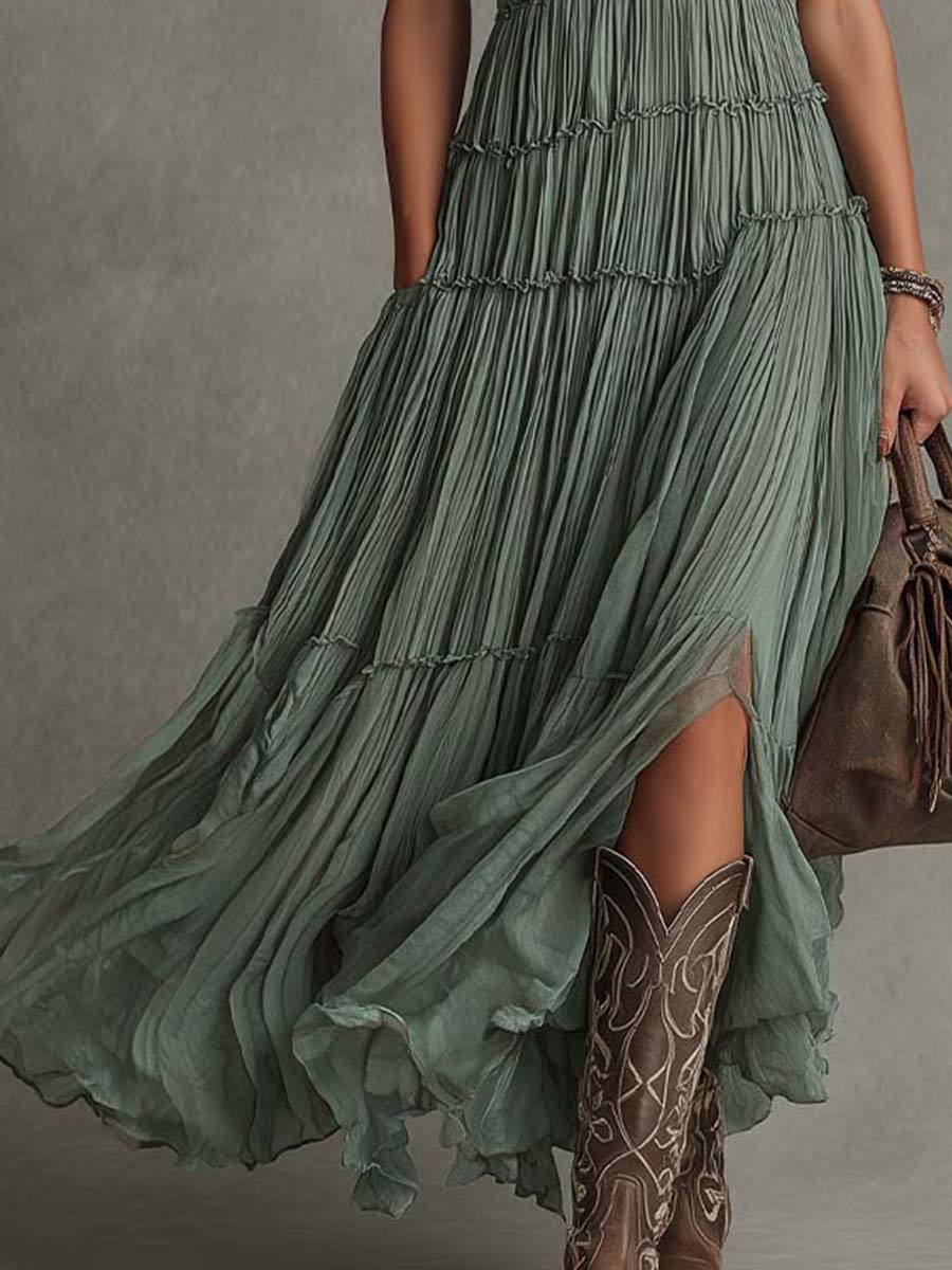 Aurora | Tiered Sleeveless Maxi Dress