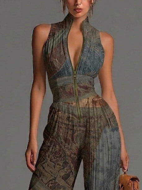Margery | Sleeveless Wide-Leg Jumpsuit