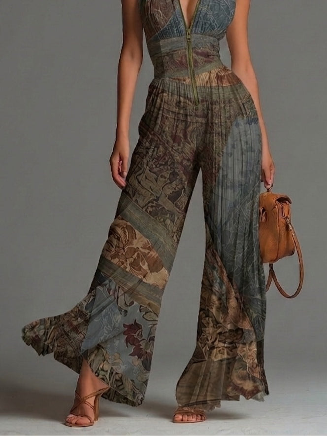 Francine | Pleated Wide-Leg Jumpsuit