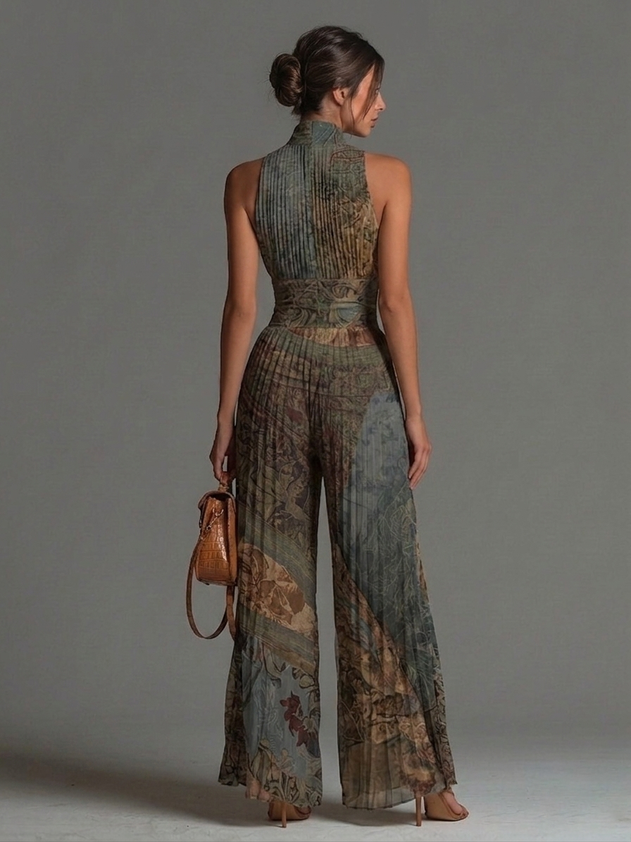 Francine | Pleated Wide-Leg Jumpsuit