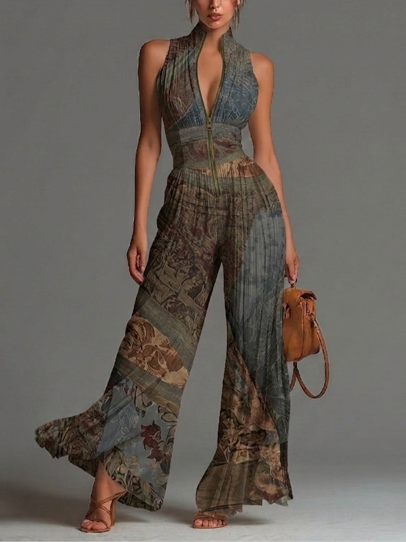 Francine | Pleated Wide-Leg Jumpsuit