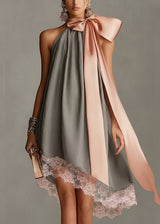 Calla | Flowing Bow-Detail Mini Dress