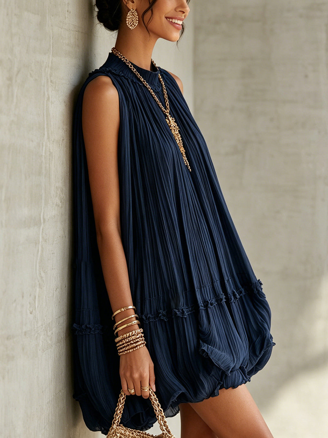 Francesca | Flowing Halter Mini Dress