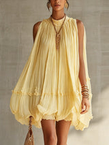 Isabeau | Ruffled Halter Mini Dress