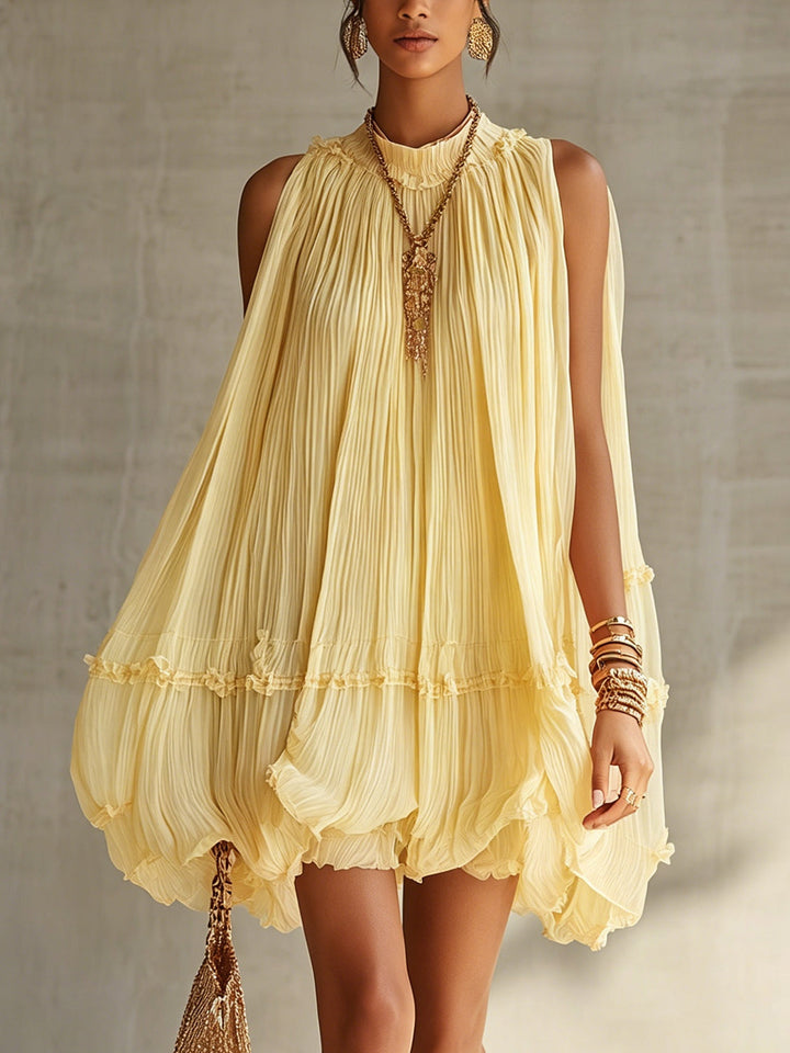 Isabeau | Ruffled Halter Mini Dress