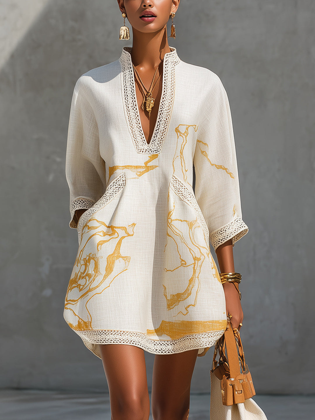 Naomi | Marbled Print Mini Dress