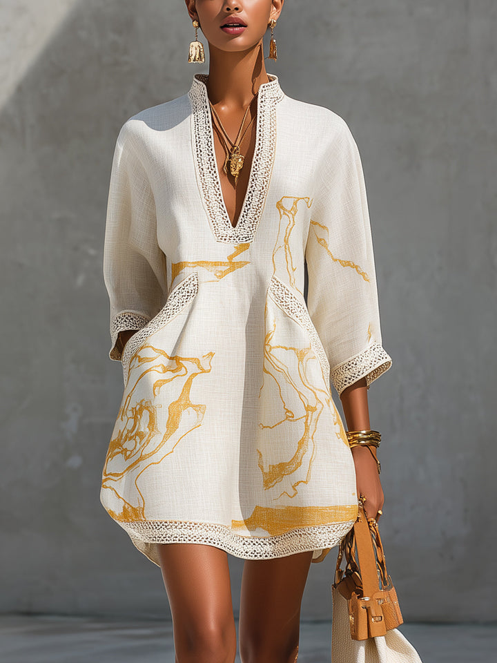 Naomi | Marbled Print Mini Dress