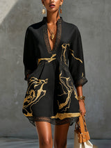 Noelle | Marble-Print Mini Dress