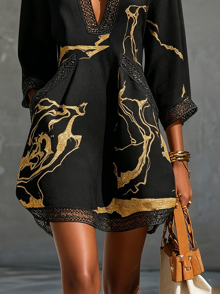 Nadine | Artful Print Mini Dress