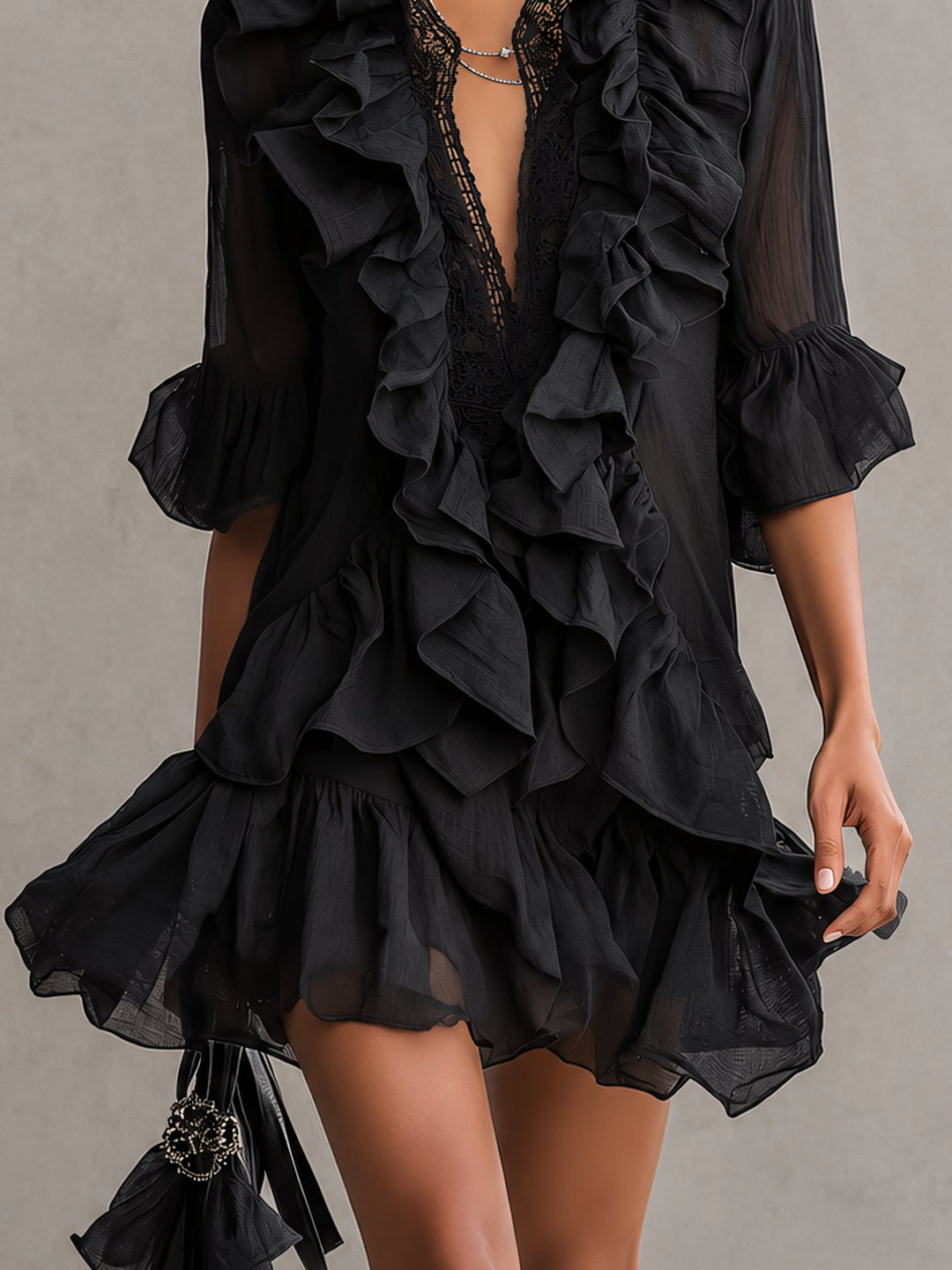 Amandine | Ruffled Mini Dress