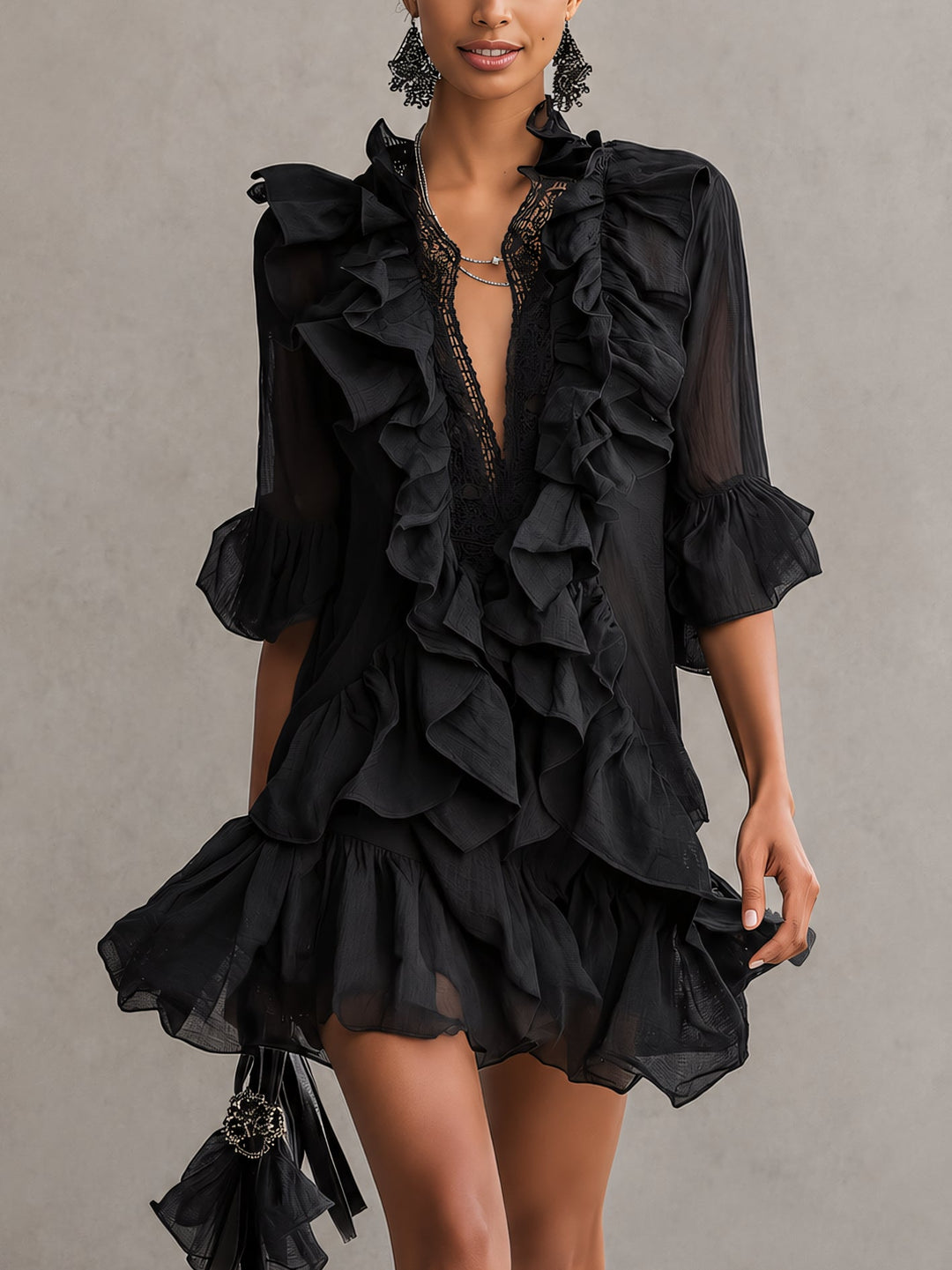 Amandine | Ruffled Mini Dress