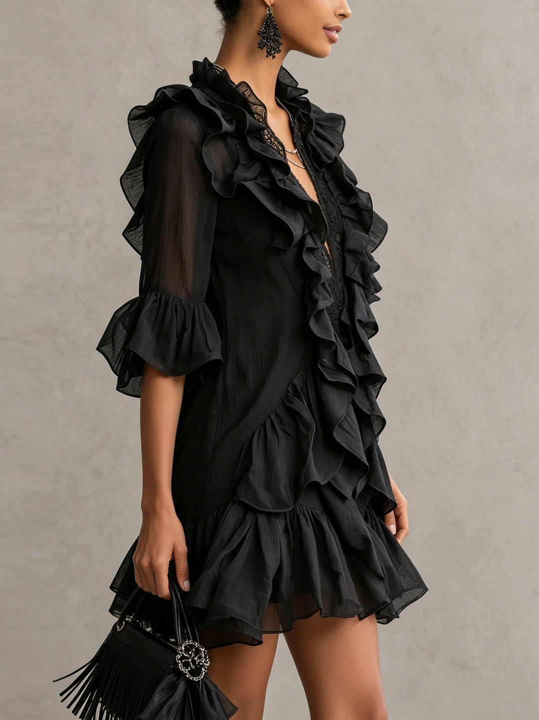 Amandine | Ruffled Mini Dress