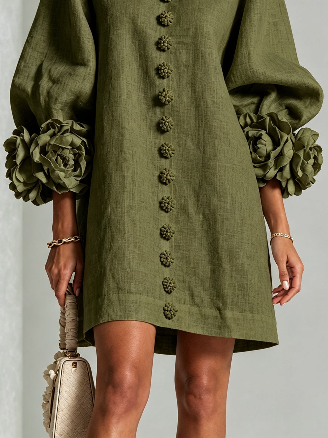 Anouk | Floral-Trim Mini Dress