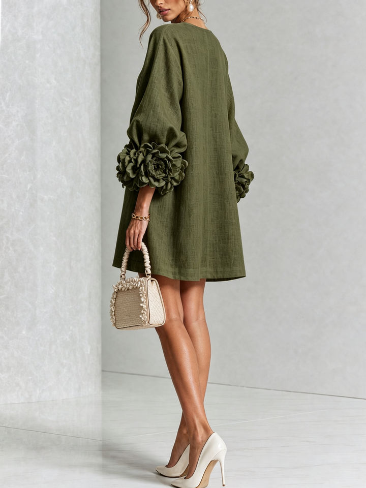 Anouk | Floral-Trim Mini Dress