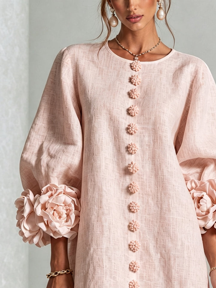 Arabella | Floral-Cuff Mini Dress