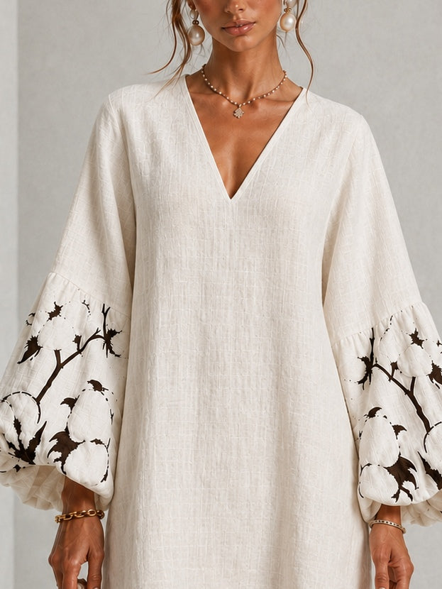 Adelaide | Embroidered Puff-Sleeve Mini Dress