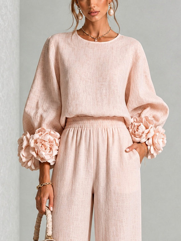 Amelia | Floral Cuff Two-Piece Set